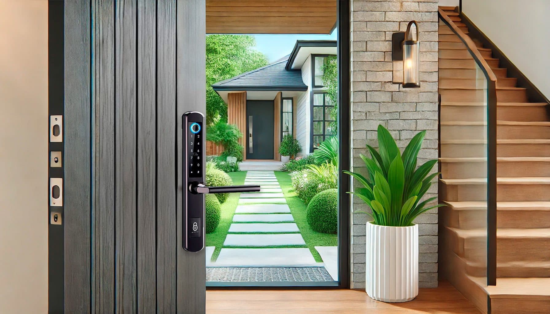 Cerradura inteligente IBINTEL en una vivienda
