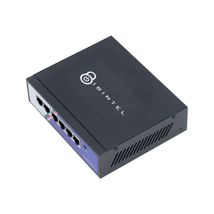 Switch 4 puertos poe 10 100Mbps + 2 puertos uplink