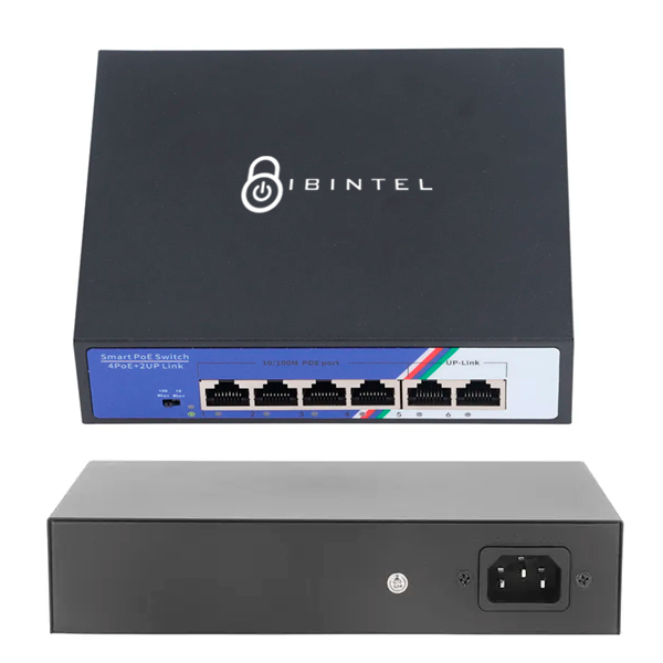 Switch 4 puertos PoE IBINTEL 78W